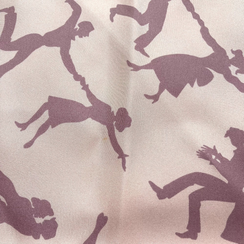 HERMES Pink Silk Scarf - Picture 6 of 8